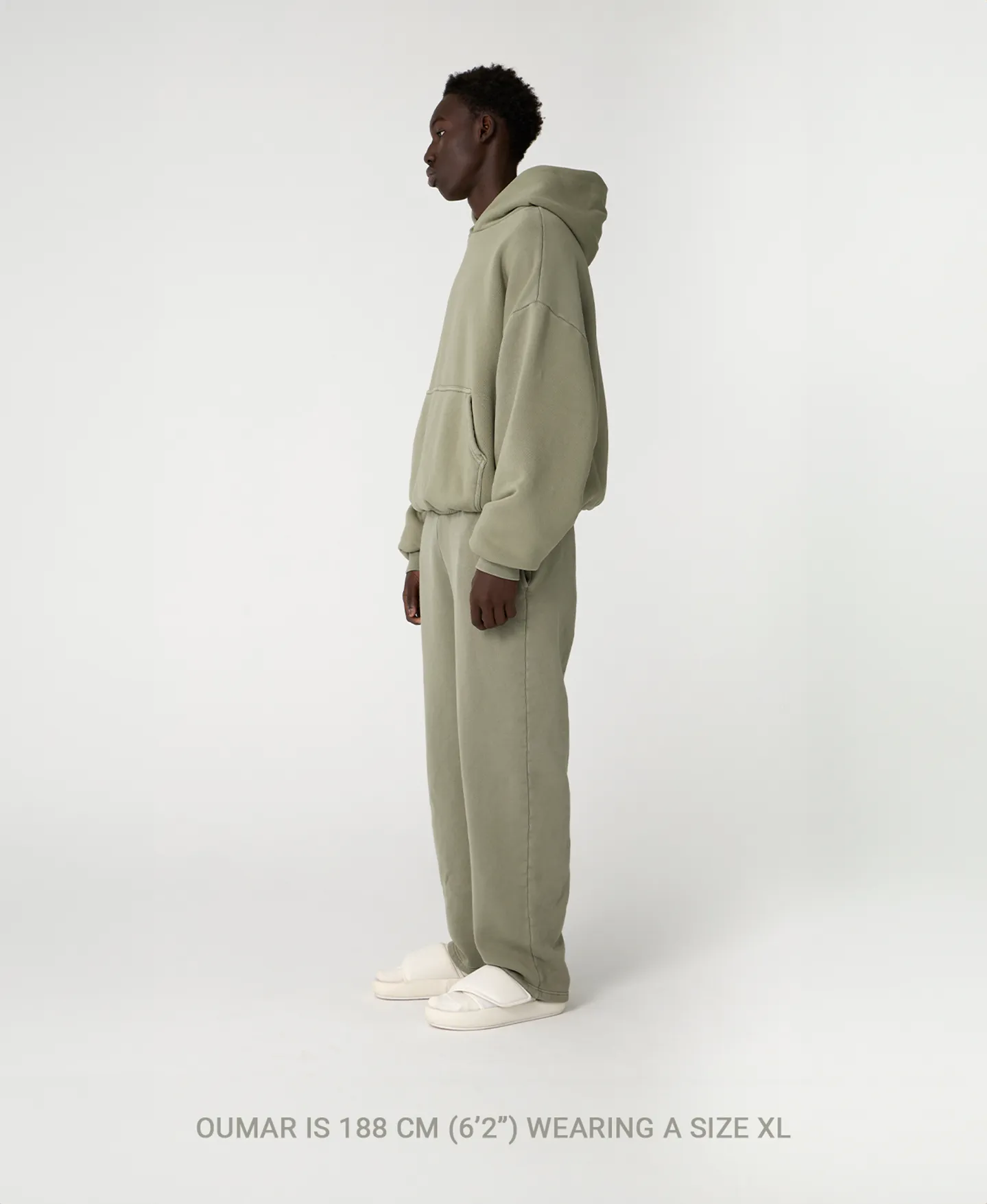 1000 GSM 'Vintage Khaki' Double Hoodie