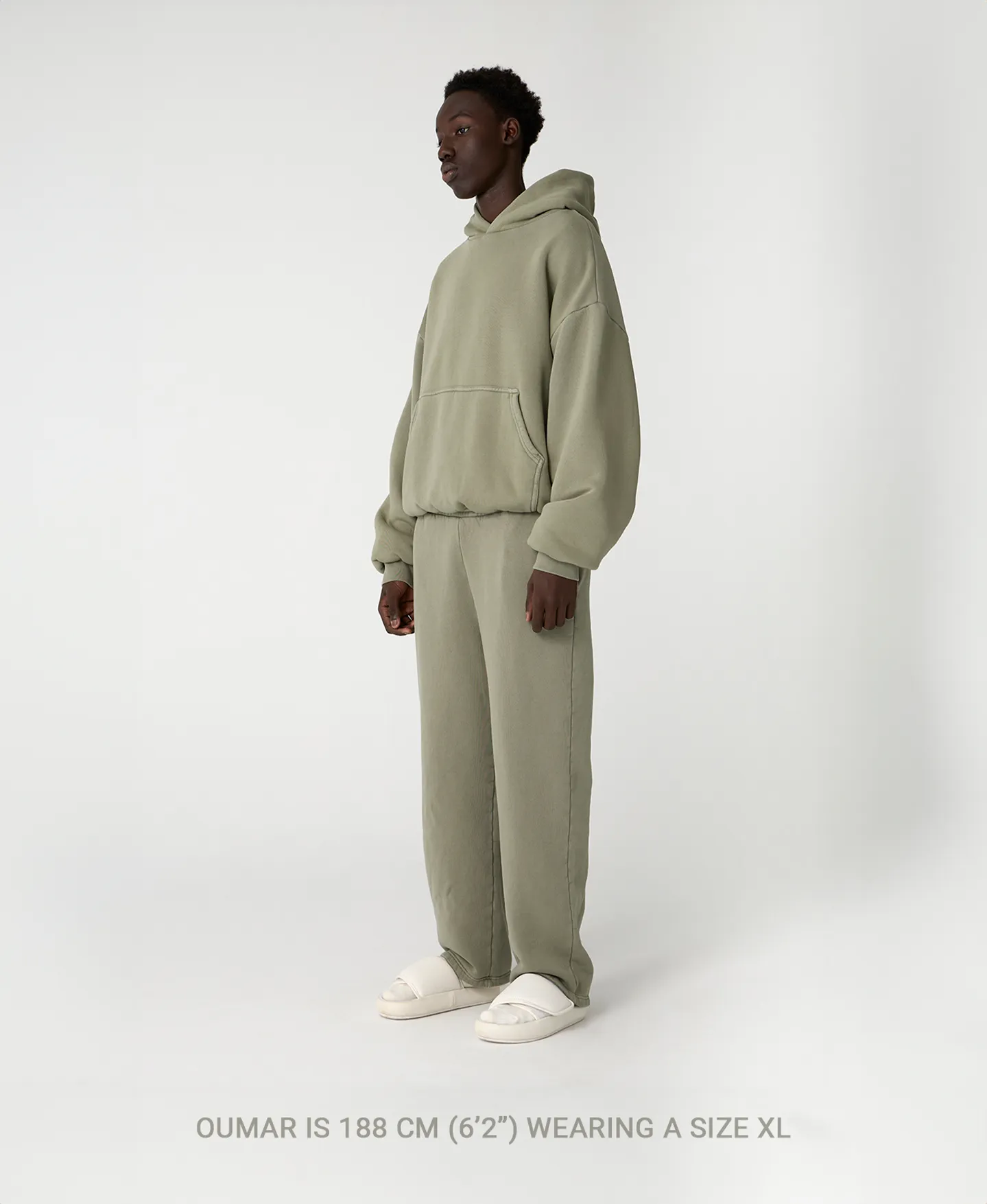 1000 GSM 'Vintage Khaki' Double Hoodie