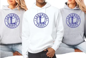18500-LAKEWOOD LEGACY- UNISEX YOUTH & ADULT HOODIES- LOGO-BLUE INK