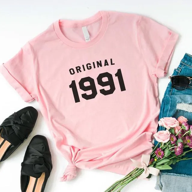 33rd Birthday Original 1991 | Causal T Shirt | Cotton Short Sleeve T-shirts Plus Size Tops