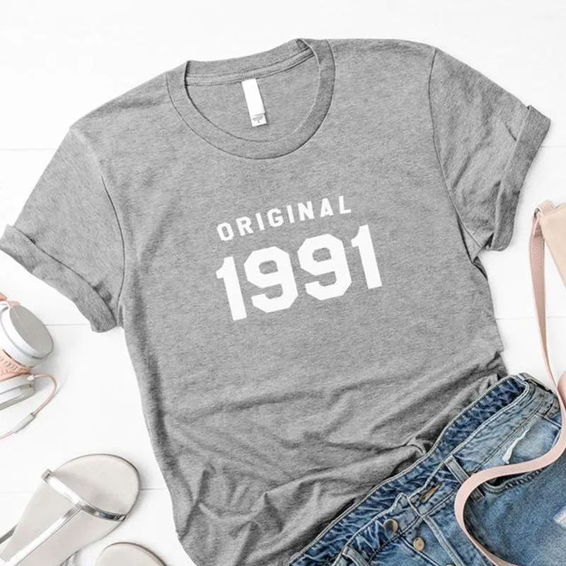 33rd Birthday Original 1991 | Causal T Shirt | Cotton Short Sleeve T-shirts Plus Size Tops