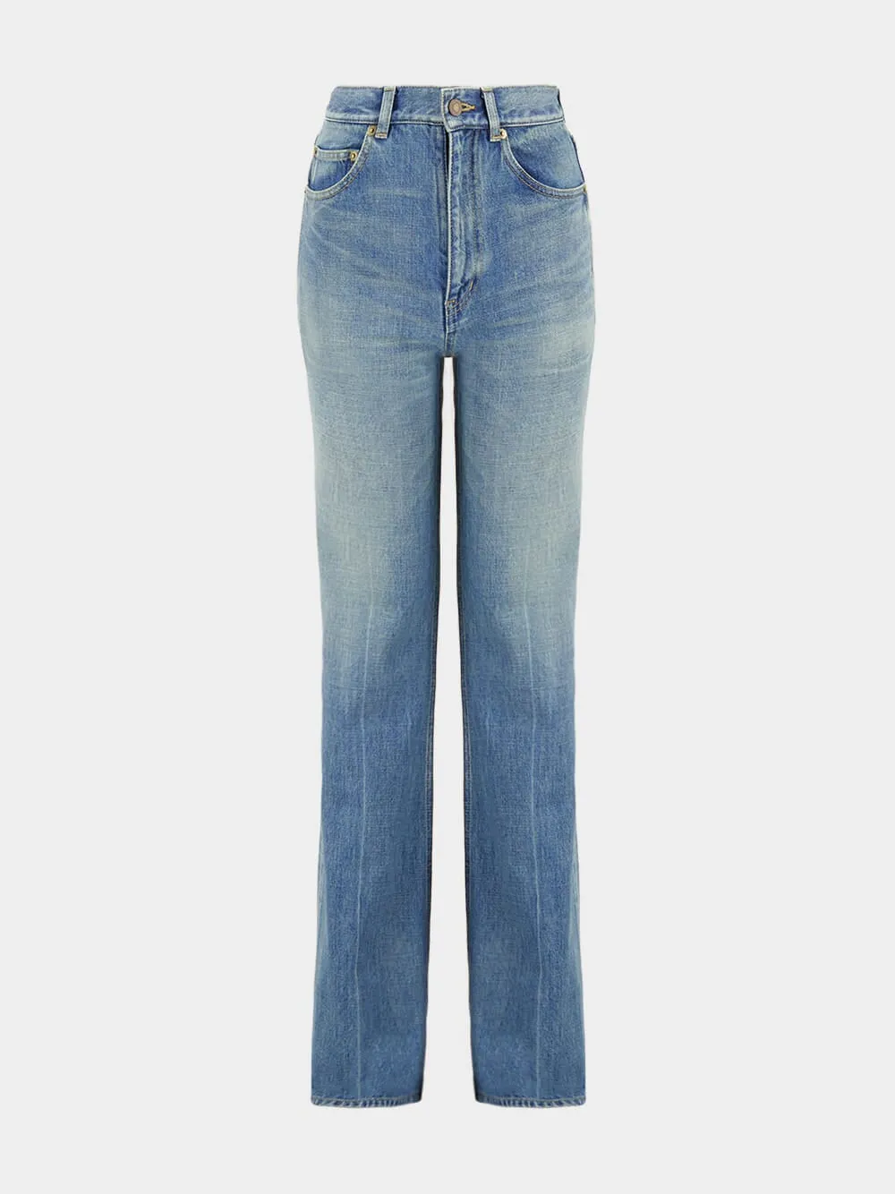70's High-Waisted Flared Jeans