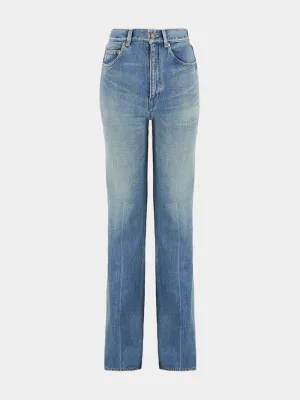 70's High-Waisted Flared Jeans