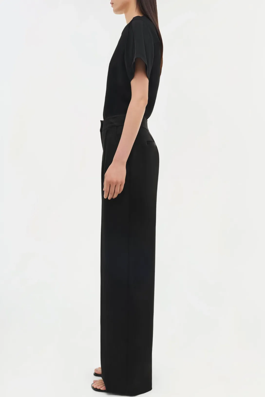 Addy Knit Back T-Shirt | Black