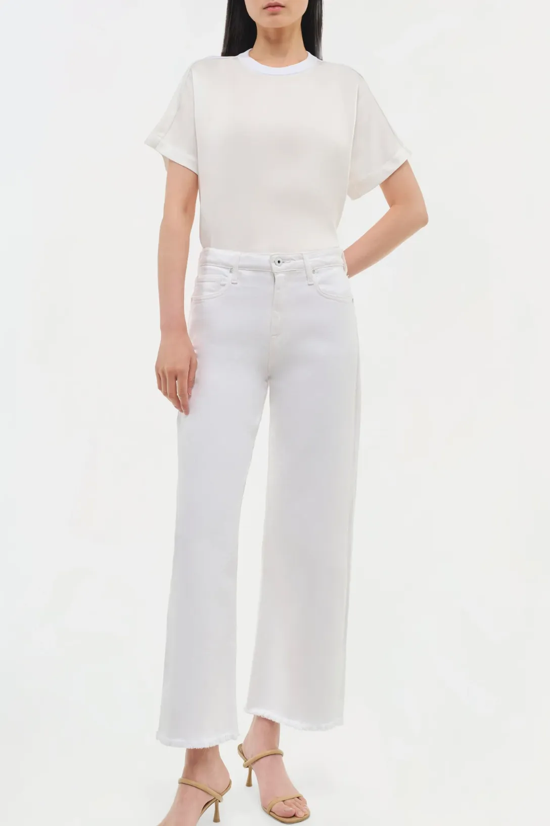 Addy Knit Back T-Shirt | White