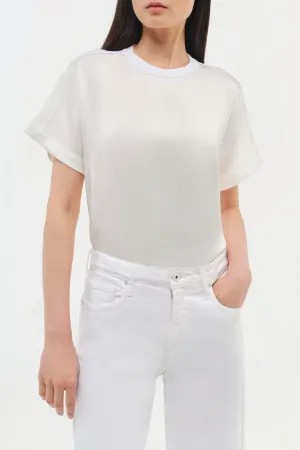 Addy Knit Back T-Shirt | White
