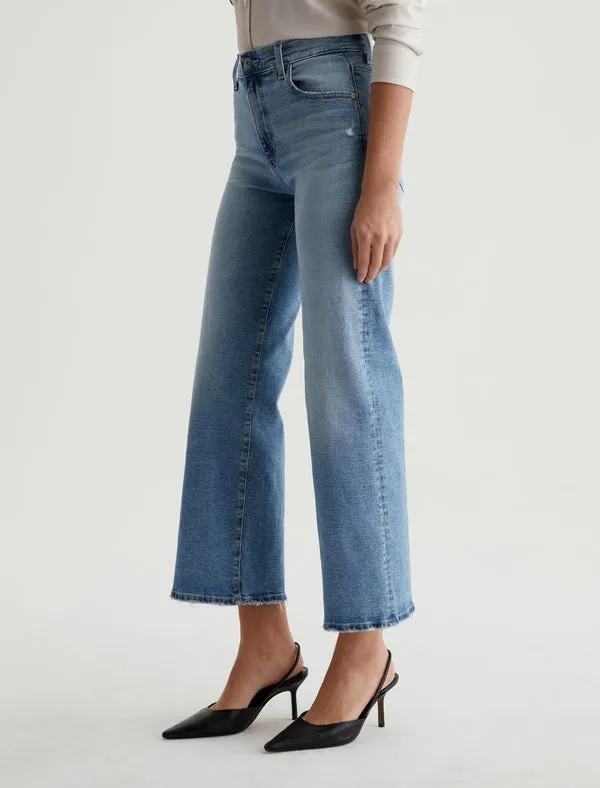 AG Jeans Saige Wide Leg Crop Jeans in Momento