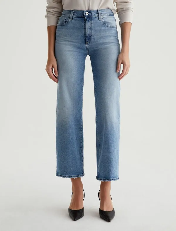 AG Jeans Saige Wide Leg Crop Jeans in Momento