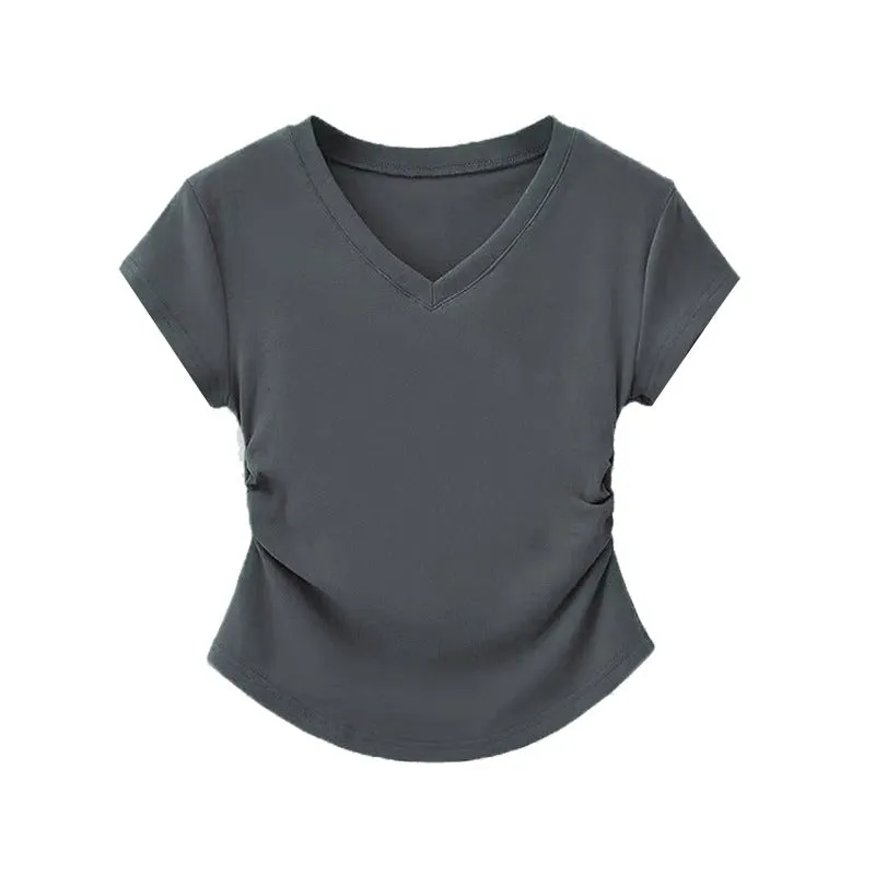 AG  Right Shoulder Crop Top T-Shirt