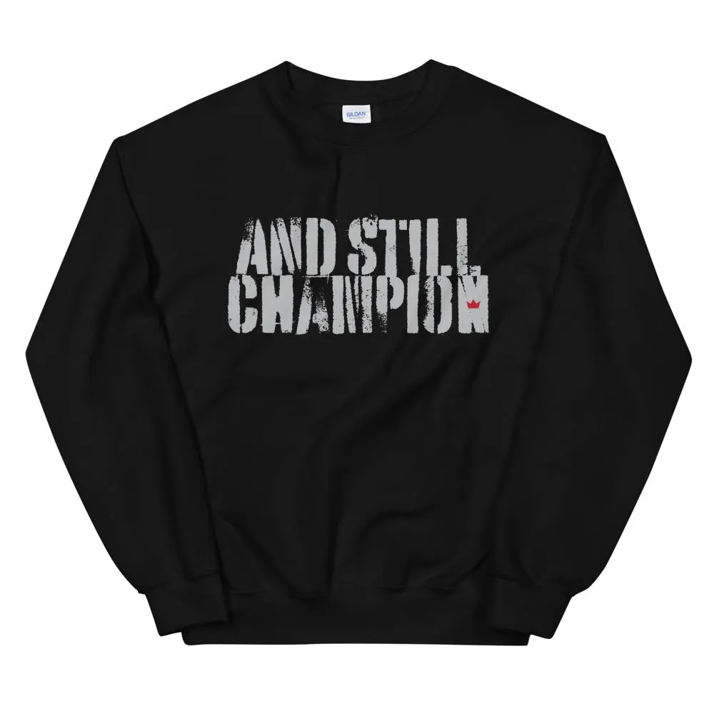 And Still Champion men's training sweatshirt with ASC logo on back label