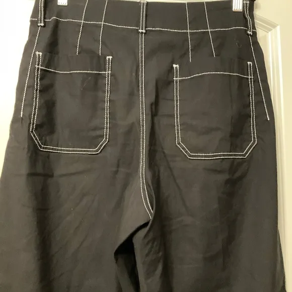 Anthropologie Black Flare Wide-Leg Jeans