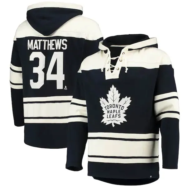 Auston Matthews Toronto Maple Leafs 47 Brand Lacer Jersey Hoodie