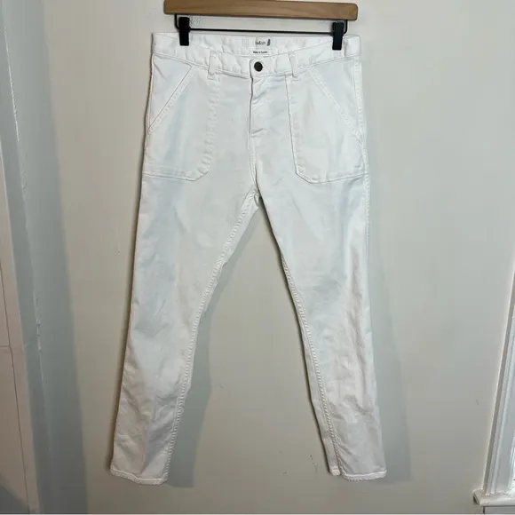 BA&amp;SH- Csally Straight Leg White Jeans Denim