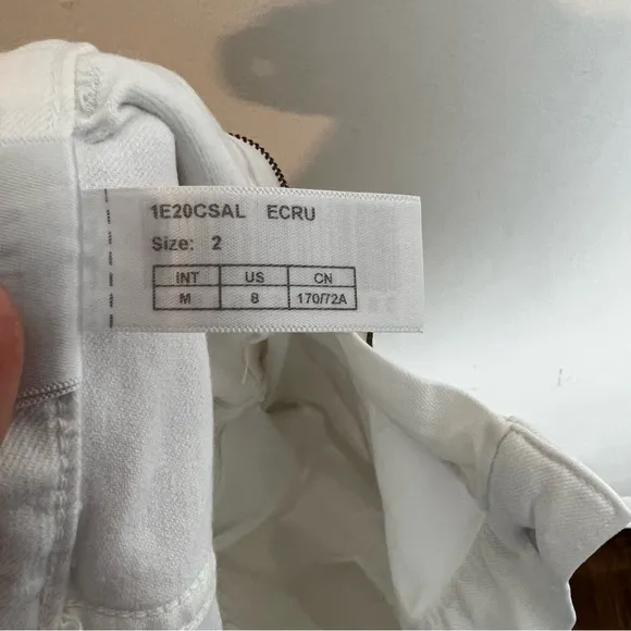 BA&amp;SH- Csally Straight Leg White Jeans Denim