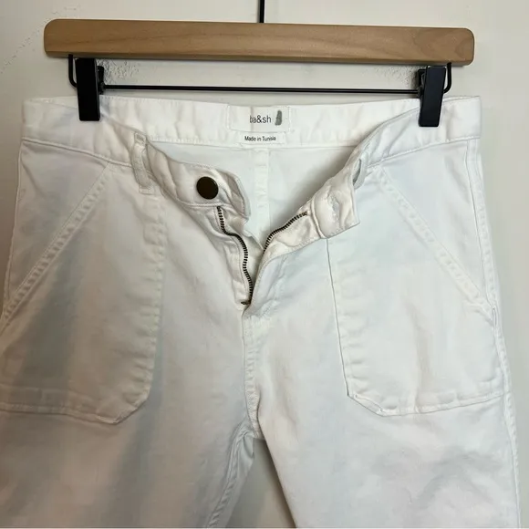 BA&amp;SH- Csally Straight Leg White Jeans Denim