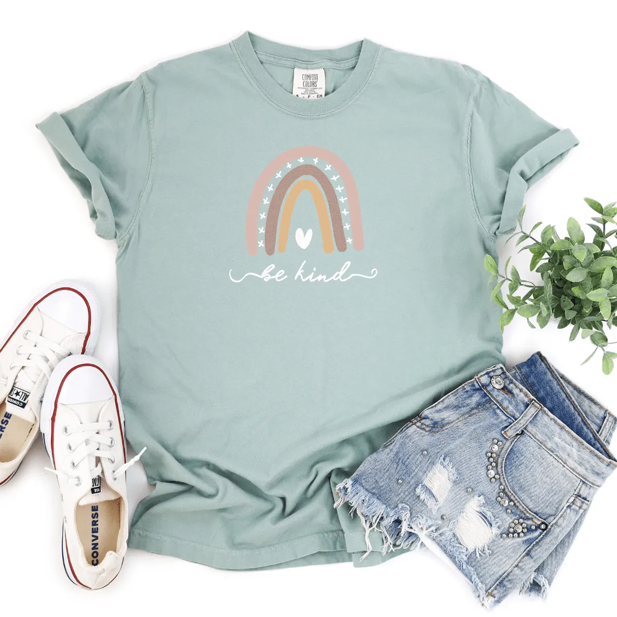 Be Kind (Rainbow) - Premium Wash Tee