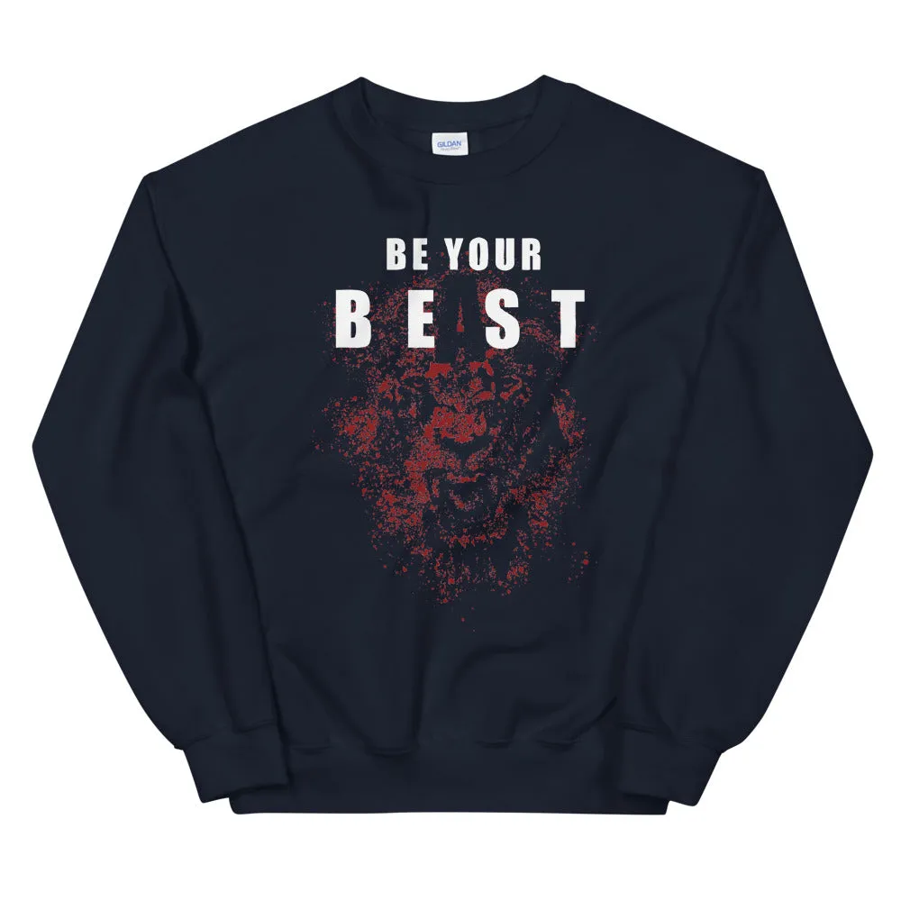 Be Your Beast Lion with ASC logo on back label men's sweatshirt