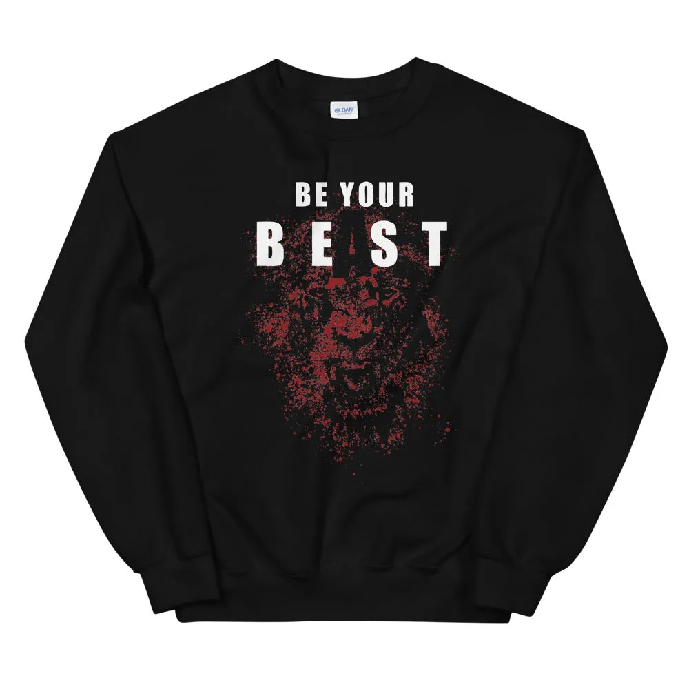 Be Your Beast Lion with ASC logo on back label men's sweatshirt