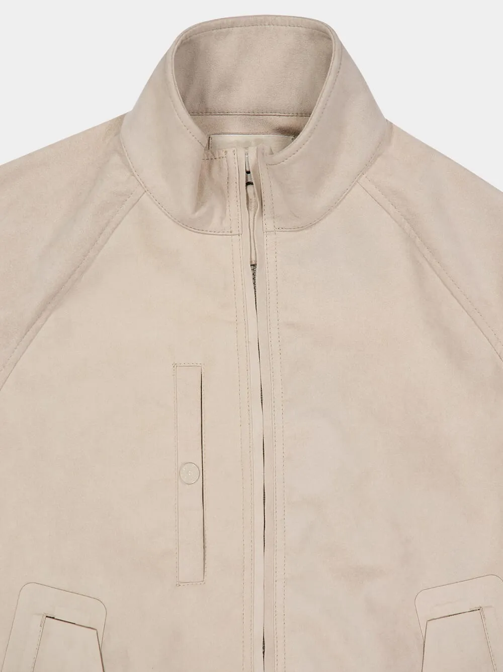 Beige Ghost Bomber Jacket