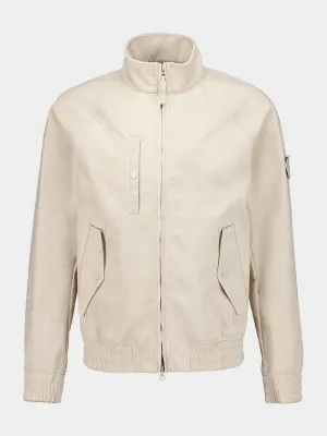 Beige Ghost Bomber Jacket