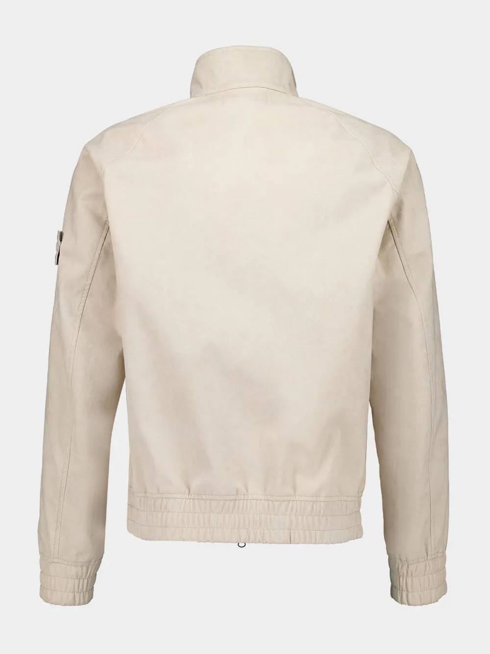 Beige Ghost Bomber Jacket