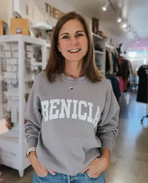 Benicia Varsity Sweatshirt Heather Grey