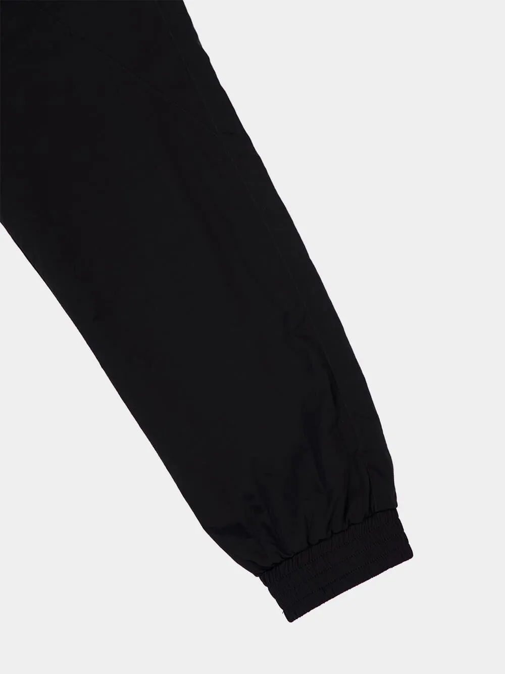 Black Blouson in Crinkled Nylon