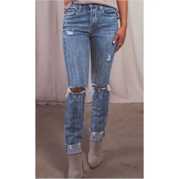 BLANKNYC The Lafayette High Rise Wide Flare Jeans in Out of Body, Size 27