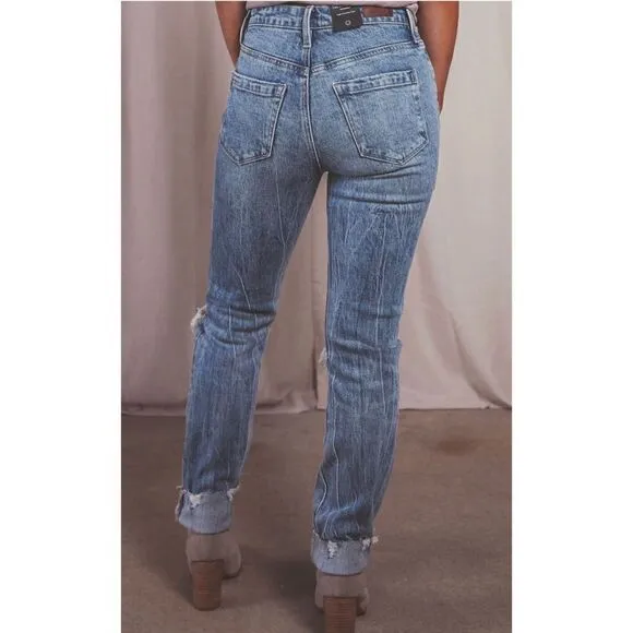 BLANKNYC The Lafayette High Rise Wide Flare Jeans in Out of Body, Size 27