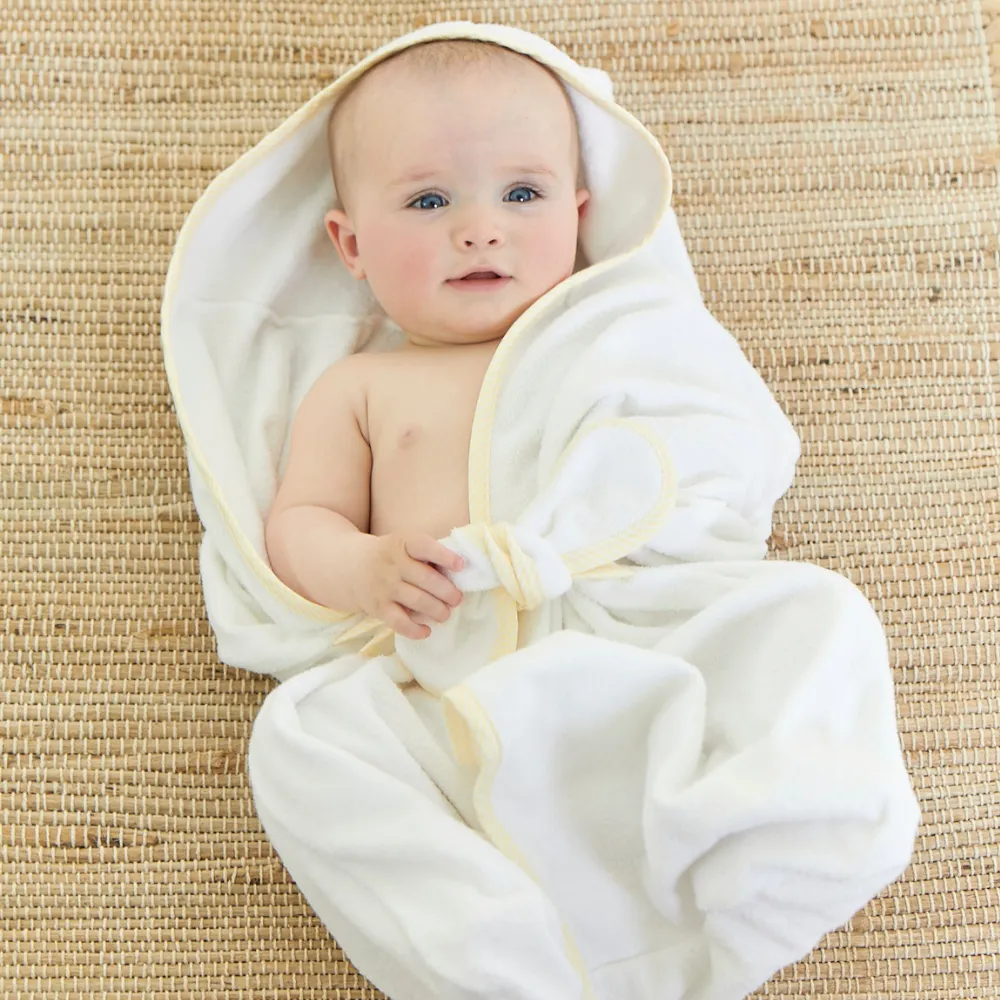 Bliss Hooded Terry Bath Sac -- Yellow