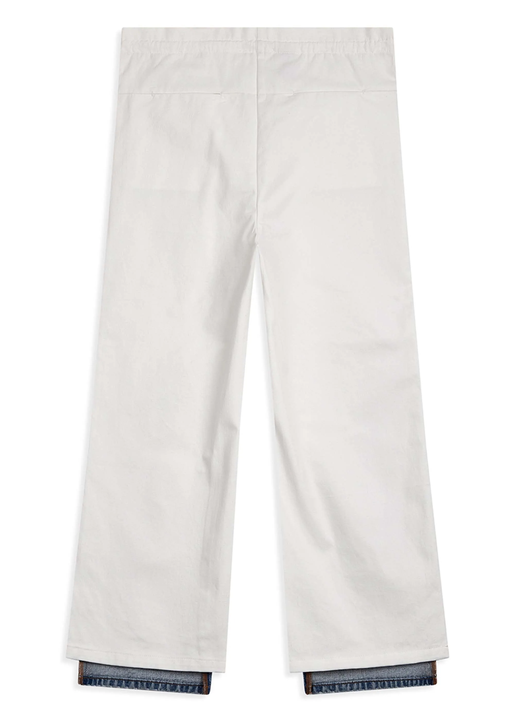 Blue and White Combination Jeans