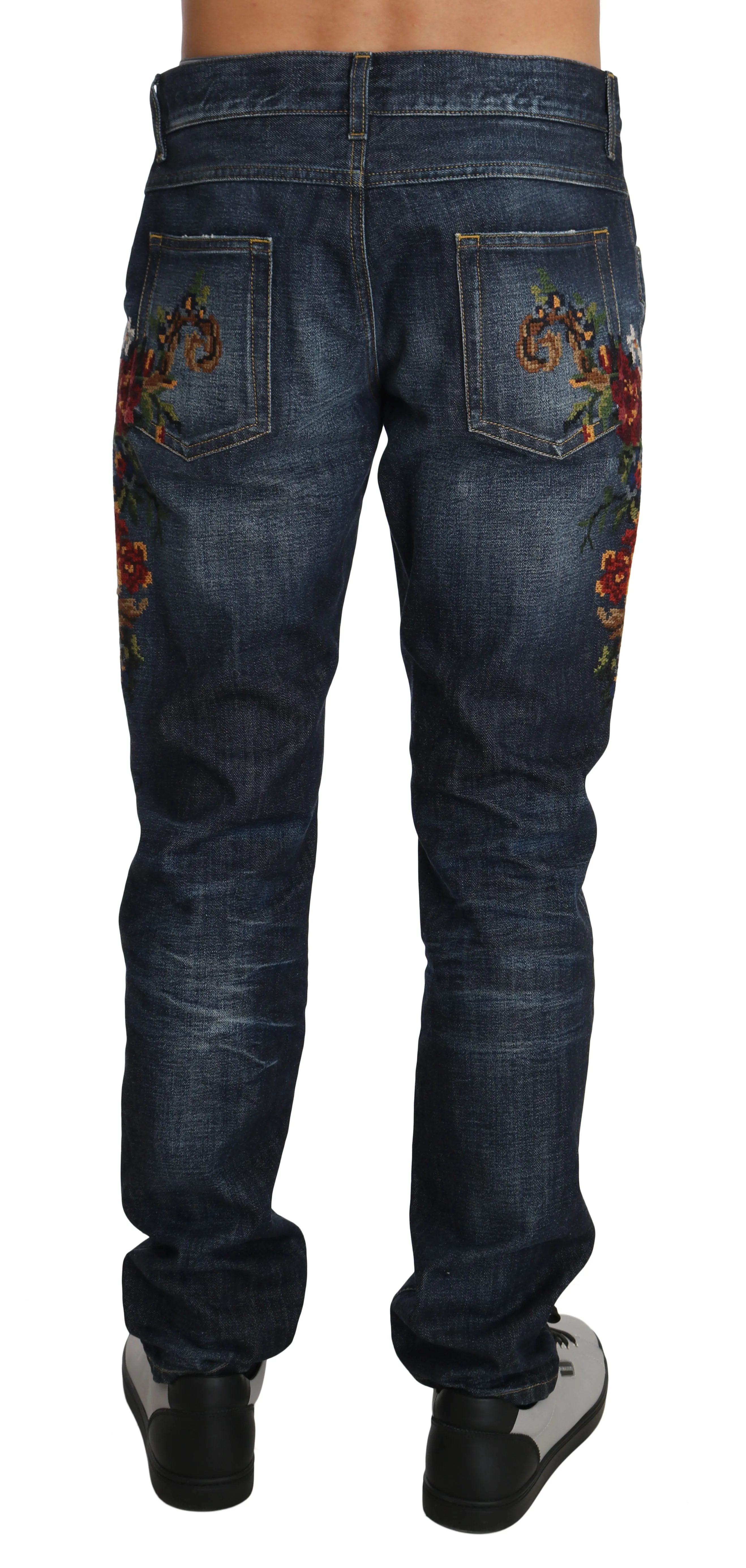 Blue Cotton 16 CLASSIC Floral Applique Jeans