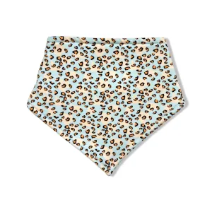 BLUE LEOPARD BANDANA BIB