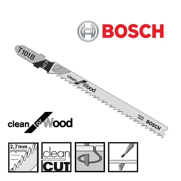 Bosch T101B 4" Wood Jigsaw lade (5) Pack