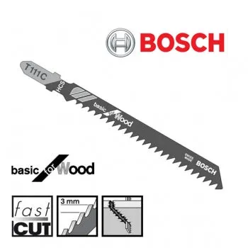 Bosch T111C 4" Wood Jigsaw Blade (5) Pack