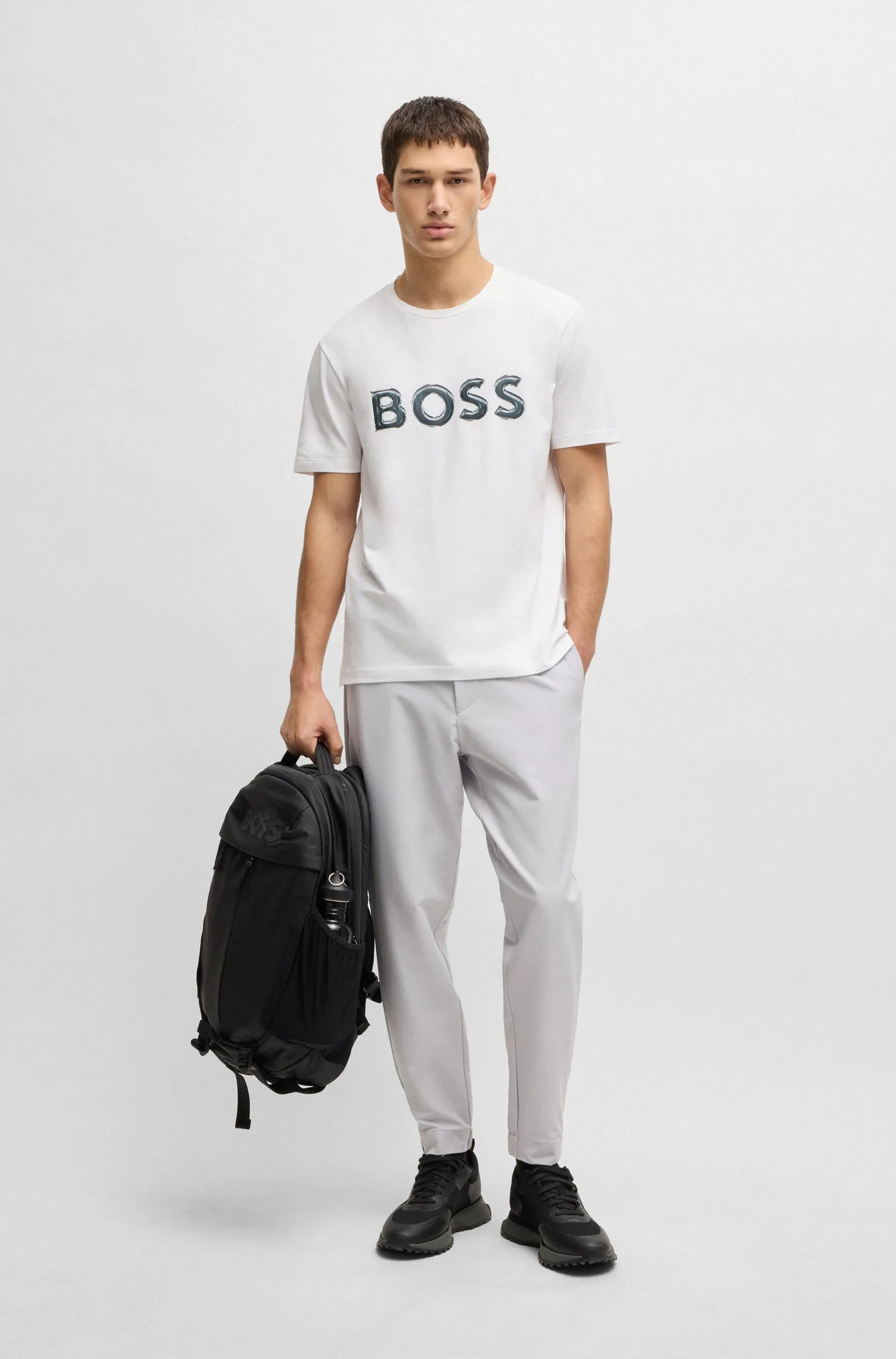 BOSS T-Shirts Regular Fit in Cotton Mix - TEE LOGO 10194355 01-50535273