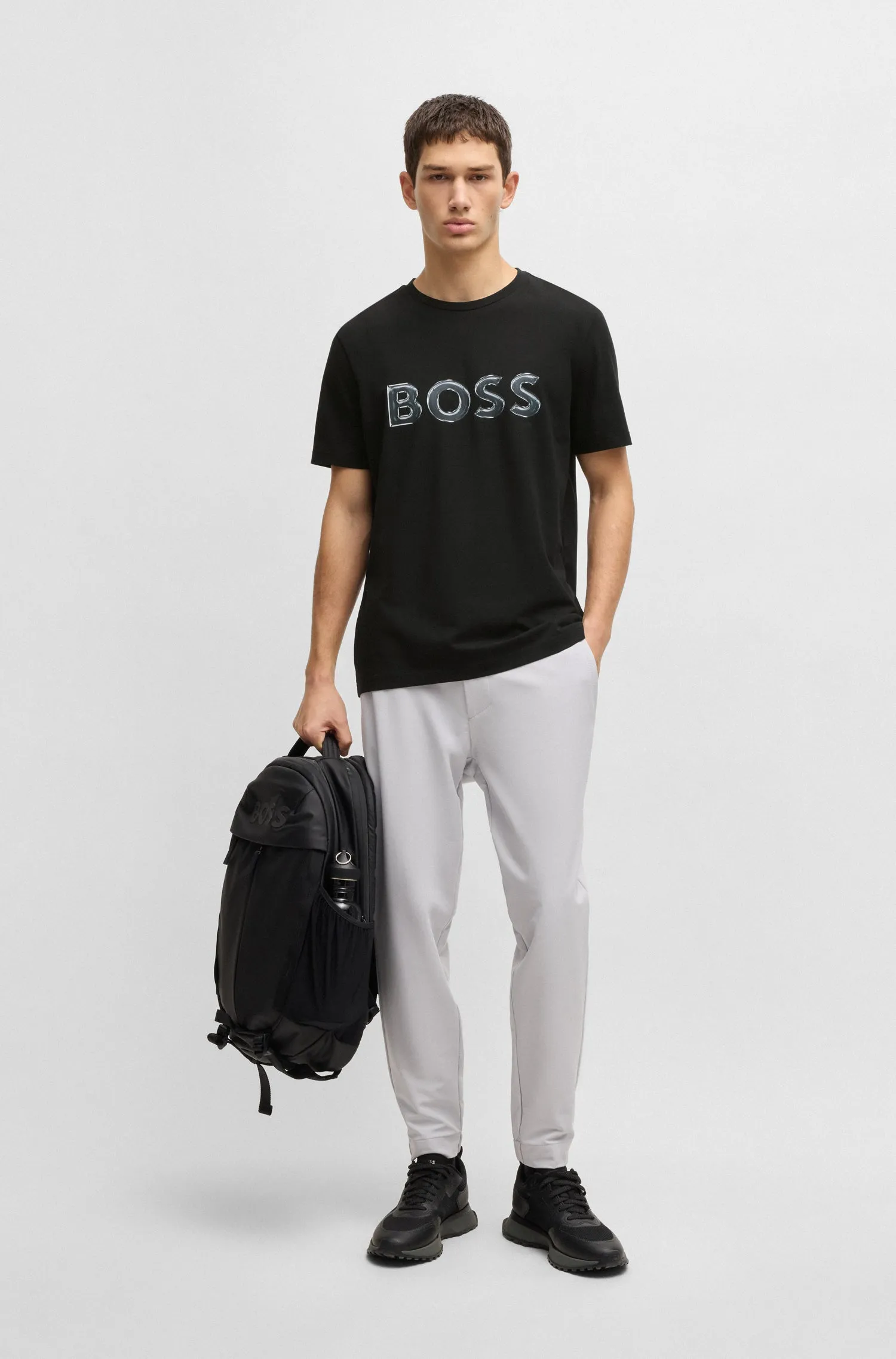 BOSS T-Shirts Regular Fit in Cotton Mix - TEE LOGO 10194355 01-50535273