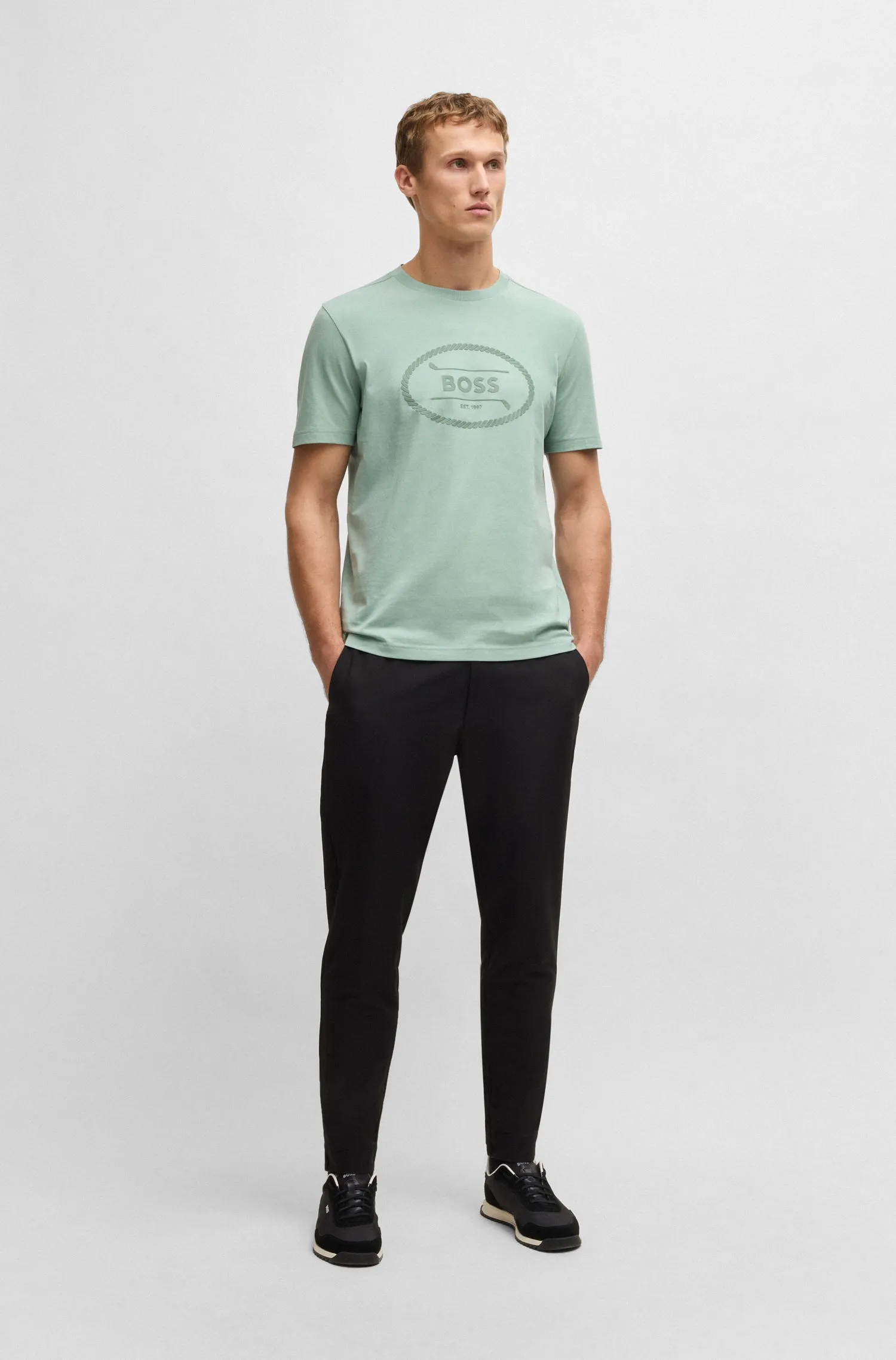 BOSS T-Shirts Regular Fit in Cotton - TEE LOGO HERITAGE 10269604 01-50537825