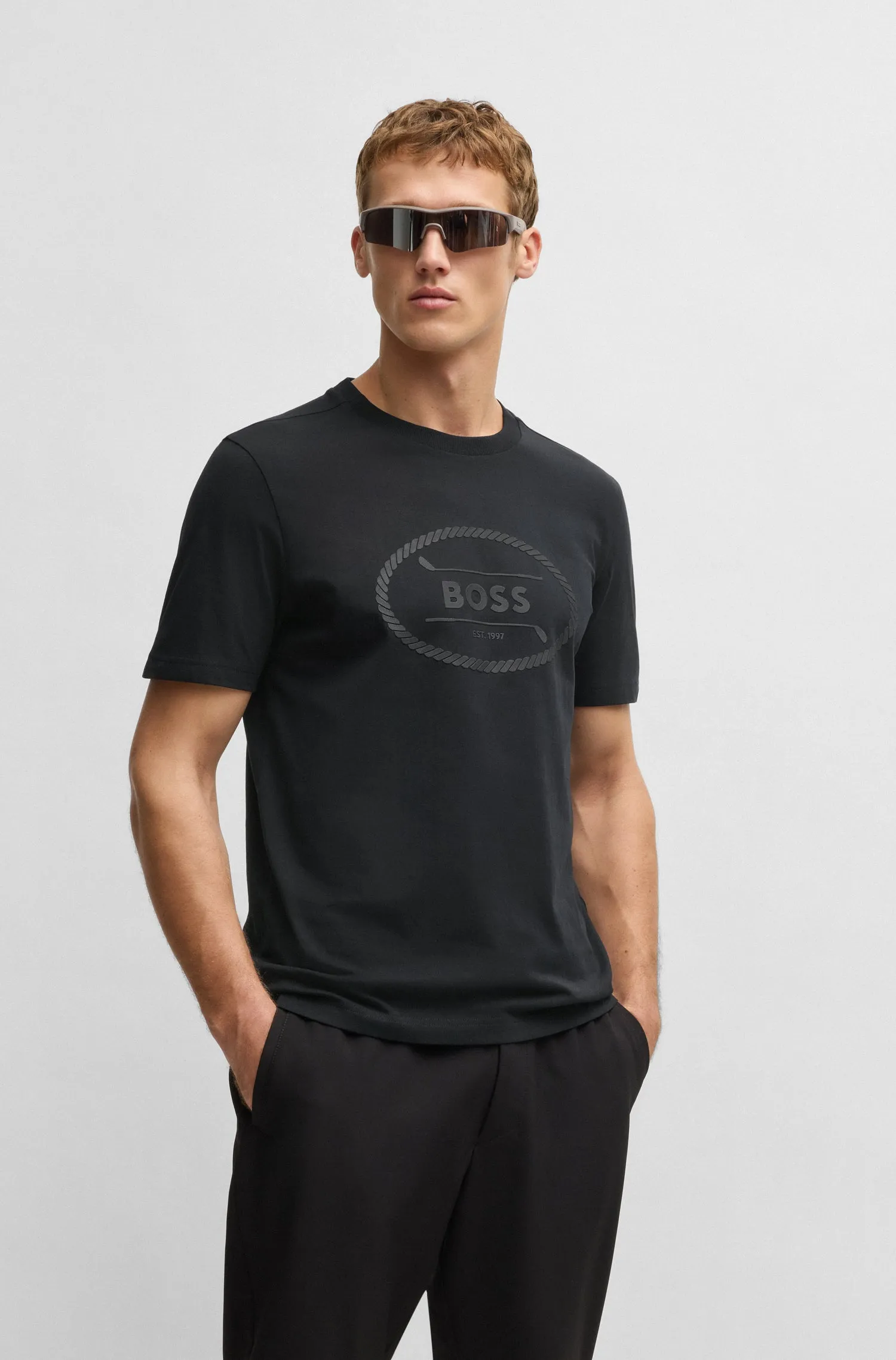 BOSS T-Shirts Regular Fit in Cotton - TEE LOGO HERITAGE 10269604 01-50537825