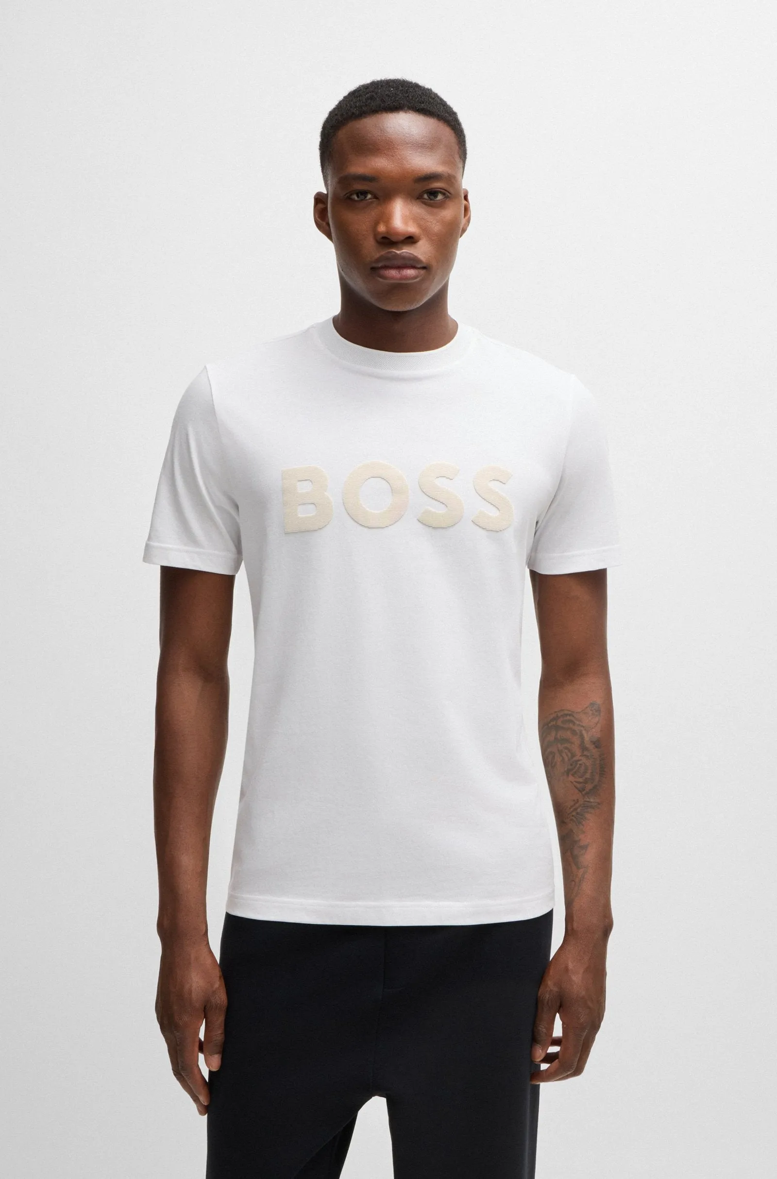 BOSS T-Shirts Regular Fit in Cotton - TEE MIRROR 2 10236129 01-50525087