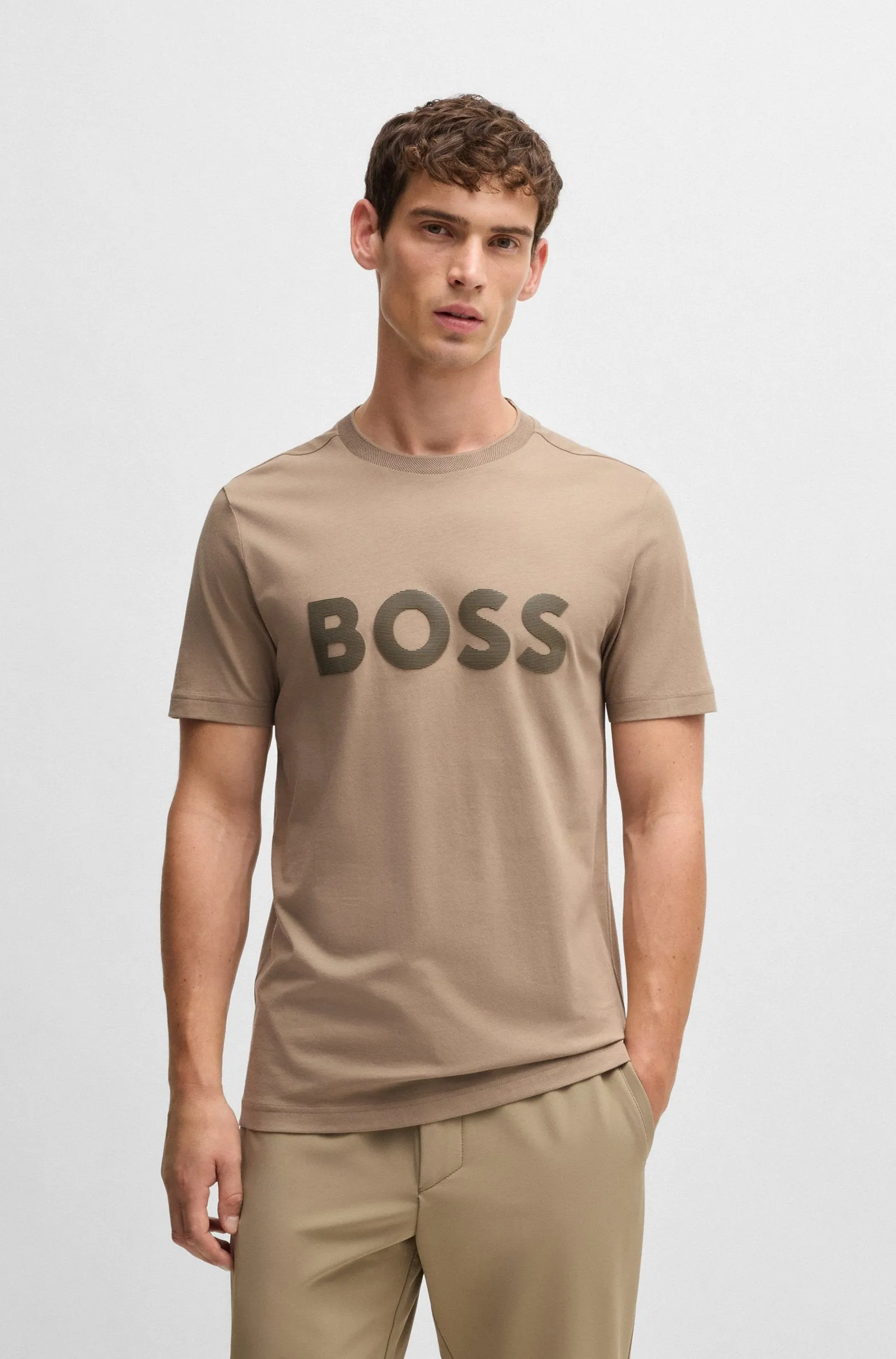 BOSS T-Shirts Regular Fit in Cotton - TEE MIRROR 2 10236129 01-50525087