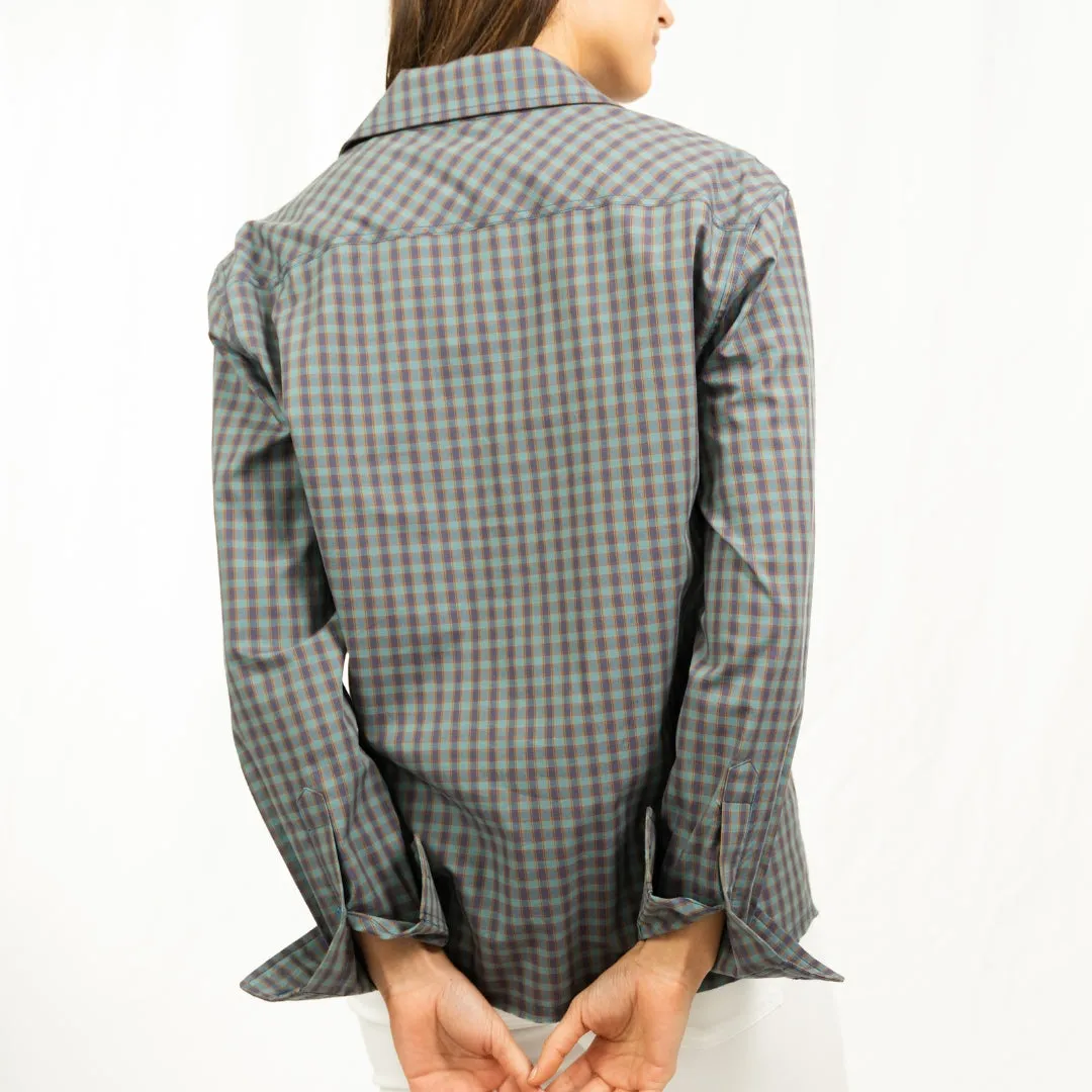 Boyfriend Shirt- Blue Plaid