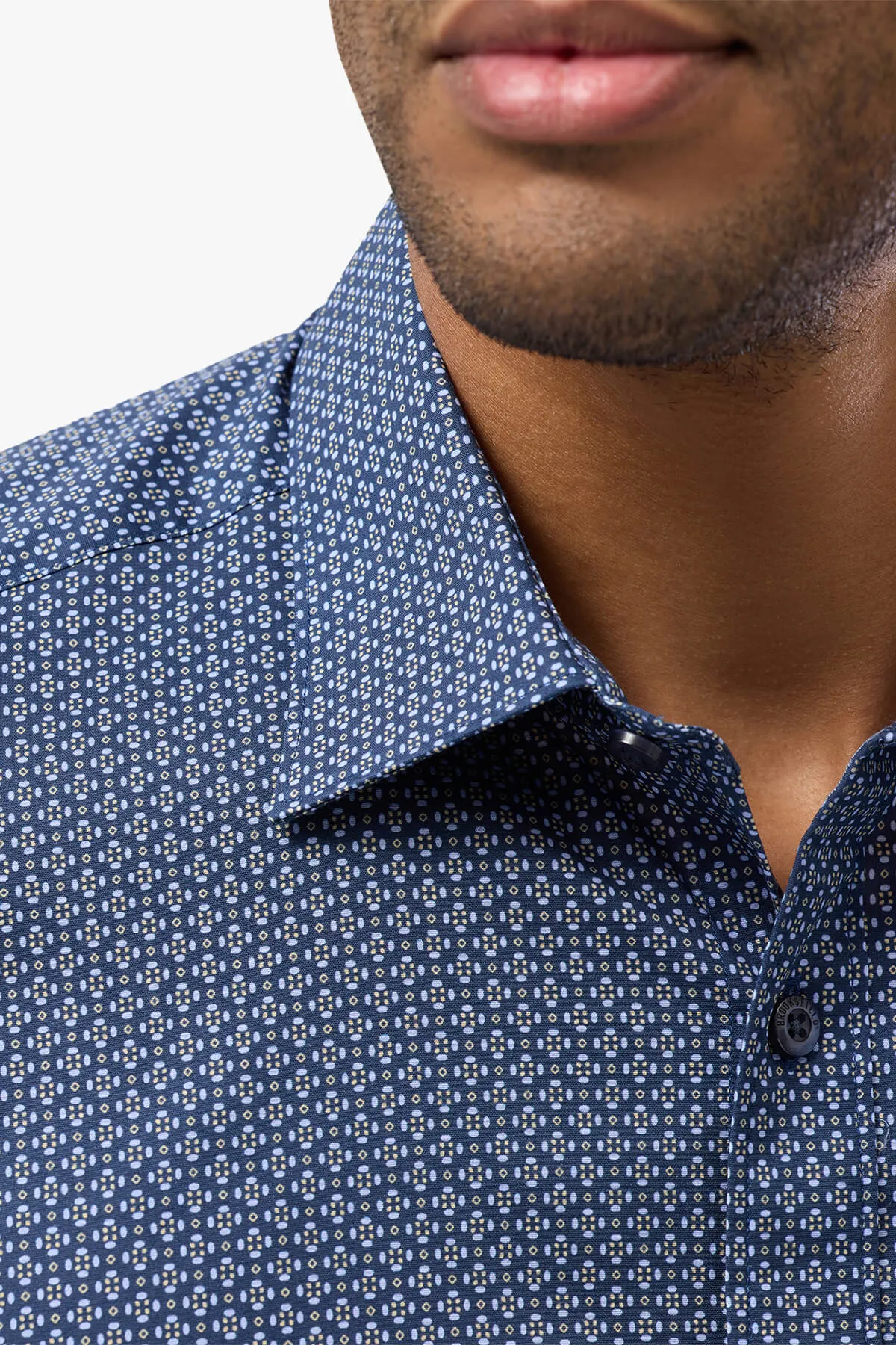 Brooksfield | Two Tone Geo Print Business Shirt