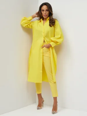 Button-Front Poplin Maxi Top