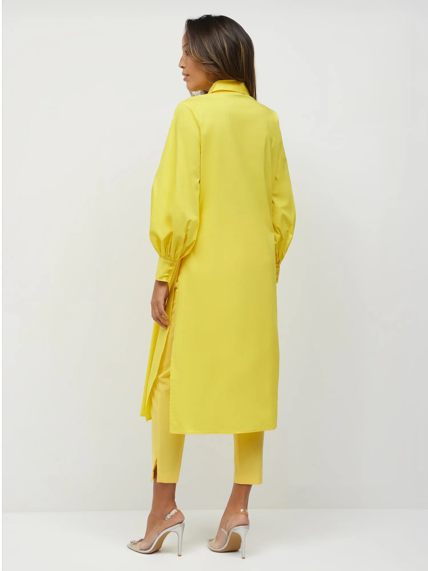 Button-Front Poplin Maxi Top