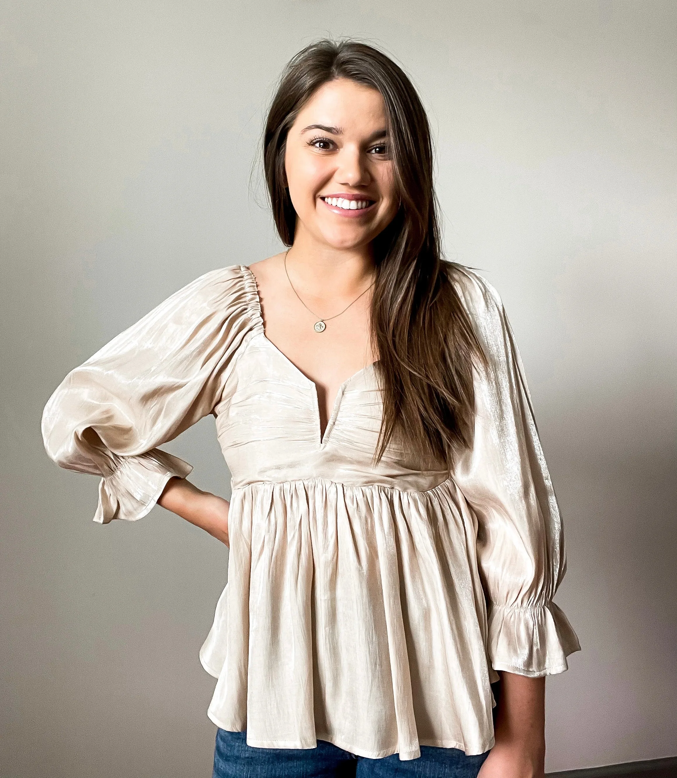 Champagne Shimmer Top
