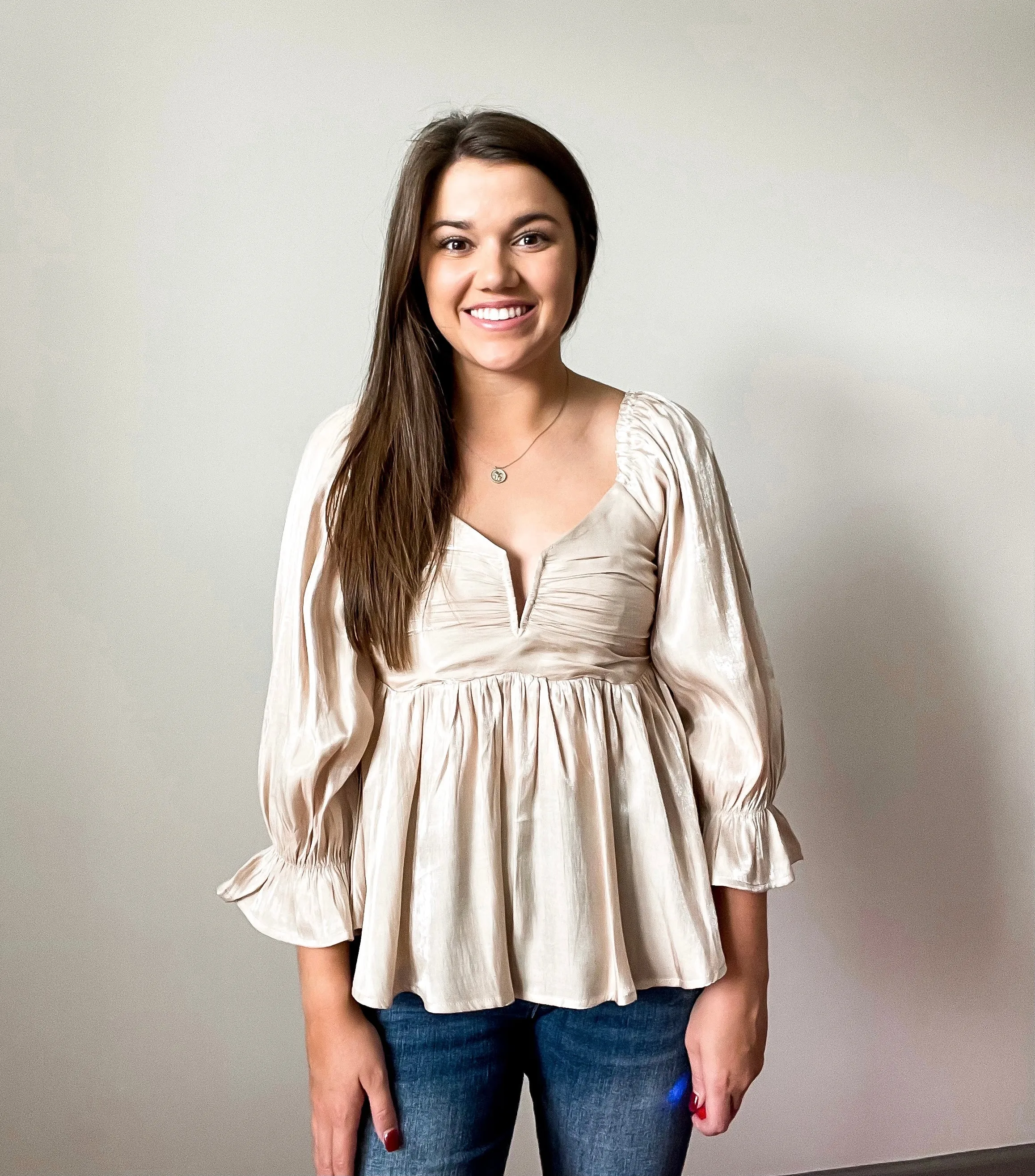 Champagne Shimmer Top