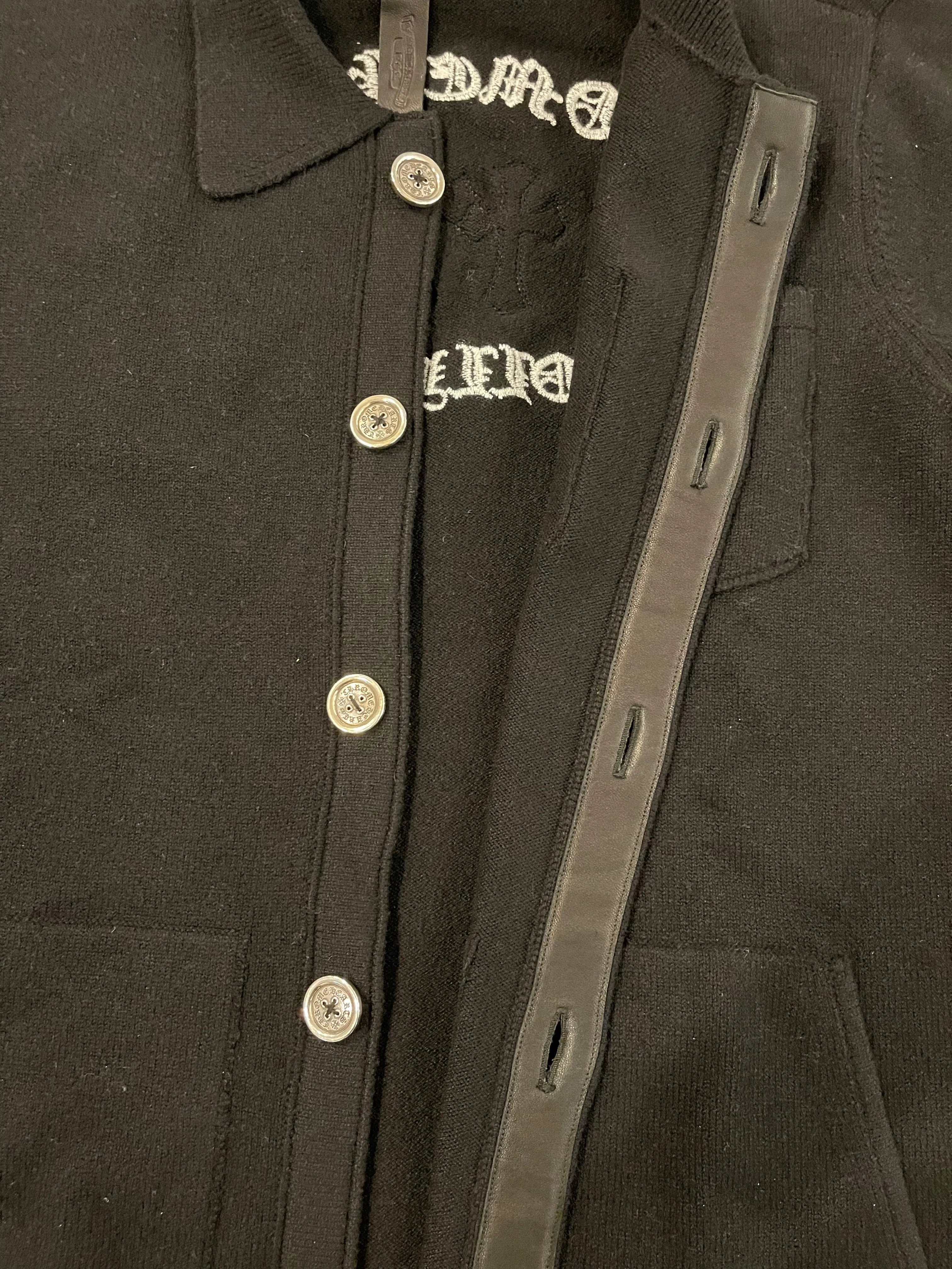 Chrome Hearts Sail'n Cross Patch Cashmere Cardigan