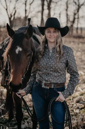 CINCH Women's Olive Floral Button Down (XS-XXL)