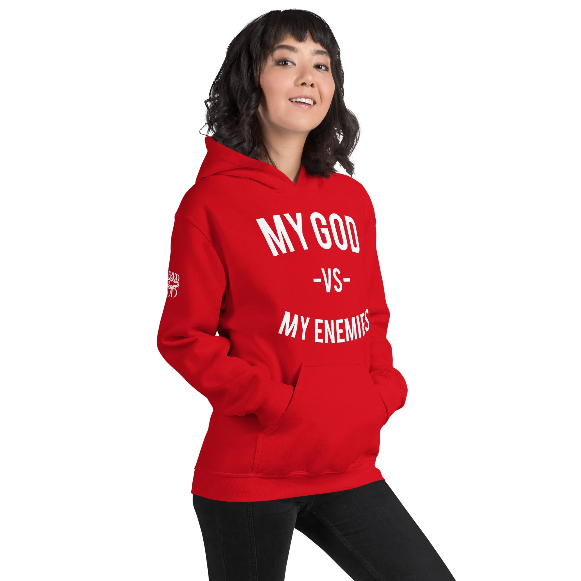 Classic My God Vs My Enemies Red Hoodie